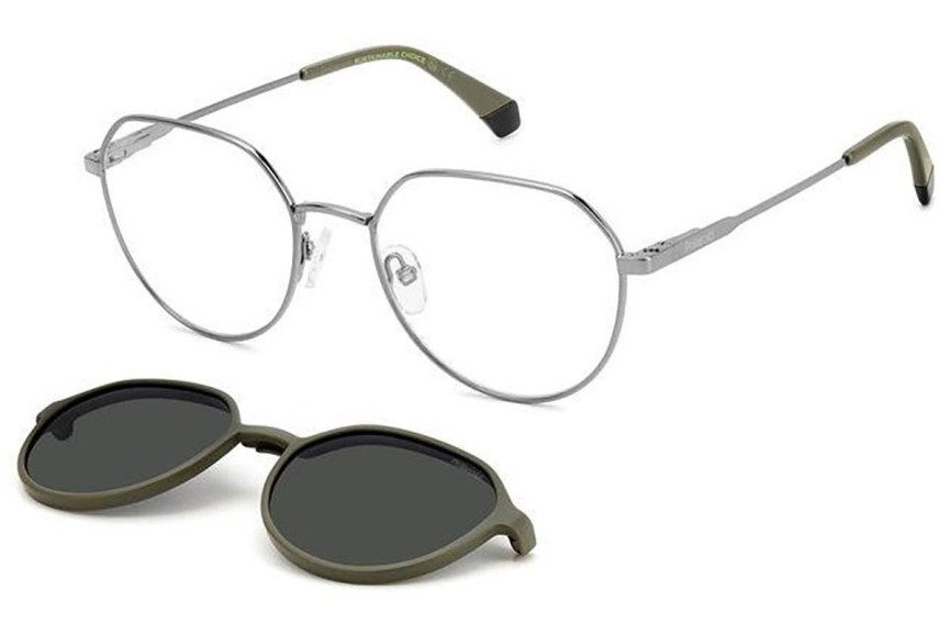 Glasögon Polaroid PLD6204/CS SMF/M9 Polarized Oval Silver