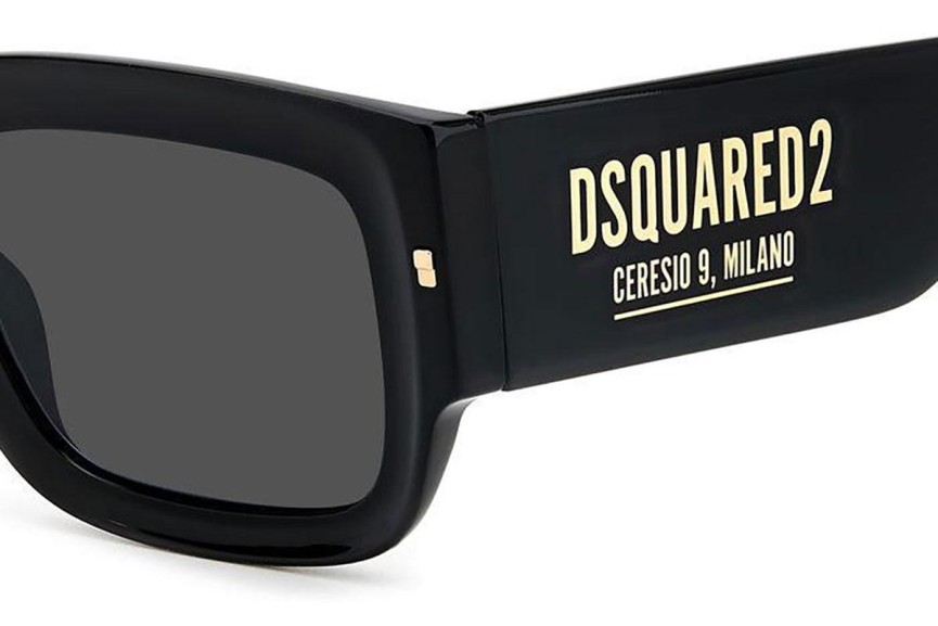 Solglasögon Dsquared2 D20089/S 2M2/IR Rektangulära Svart