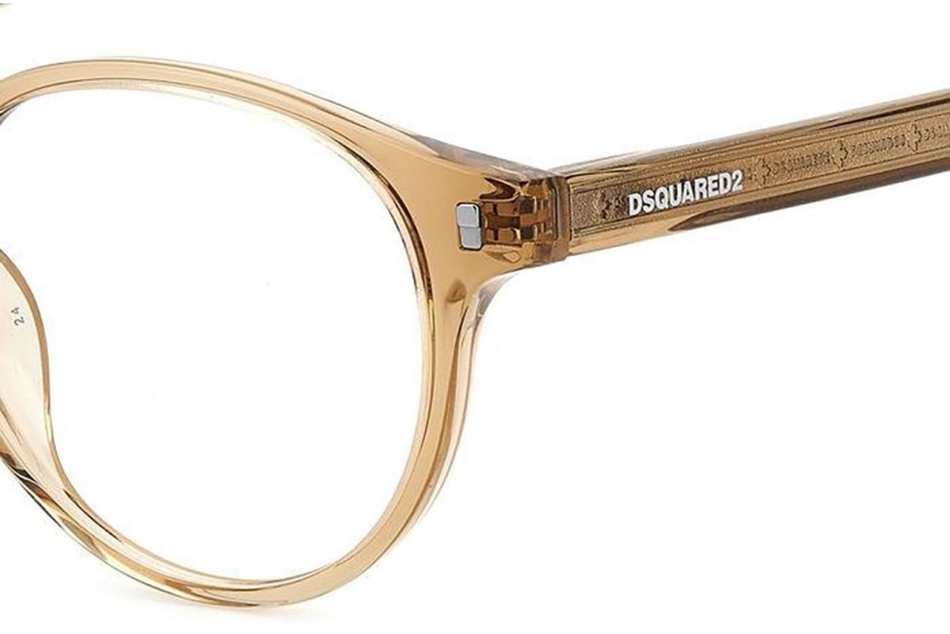 Glasögon Dsquared2 D20080 10A Runda Beige