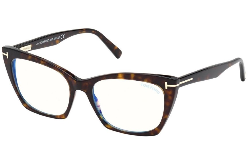 Glasögon Tom Ford FT5709-B 052 Cat Eye Havana