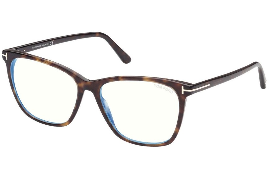 Glasögon Tom Ford FT5762-B 052 Fyrkantig Havana