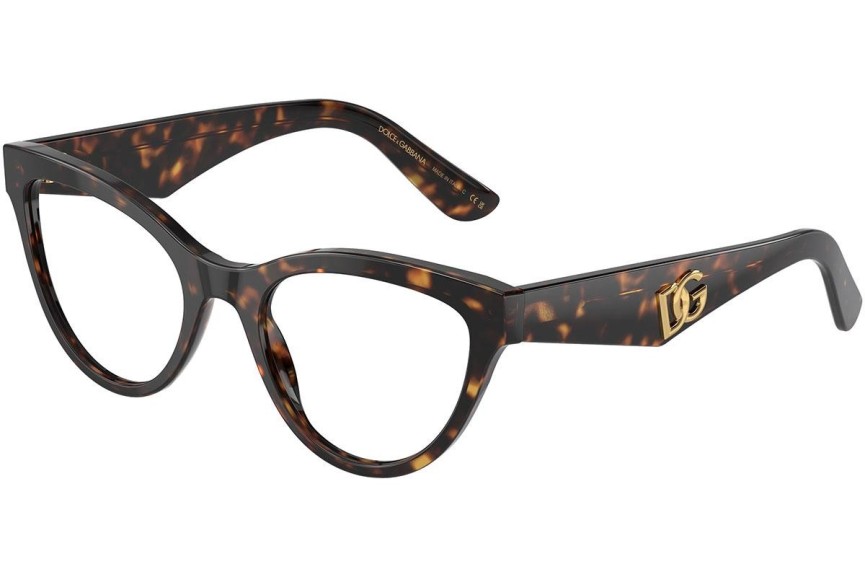 Glasögon Dolce & Gabbana DG3372 502 Cat Eye Havana