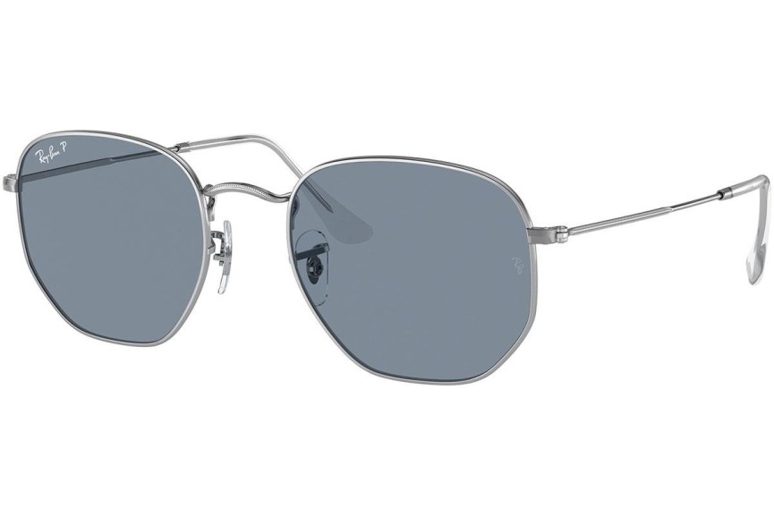 Solglasögon Ray-Ban Hexagonal RB3548N 003/02 Polarized Runda Silver