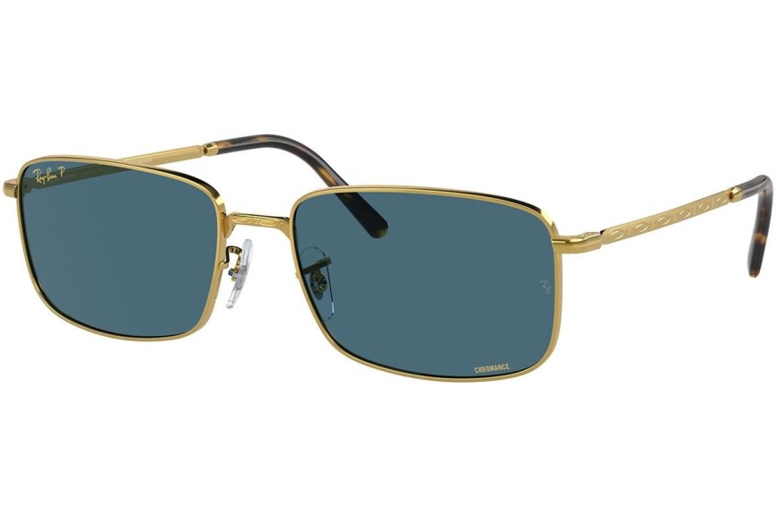 Solglasögon Ray-Ban RB3717 9196S2 Polarized Rektangulära Guld