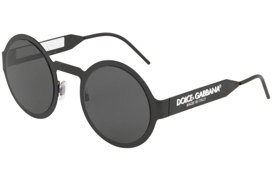 Solglasögon Dolce & Gabbana DG Logo Collection DG2234 110687 Runda Svart