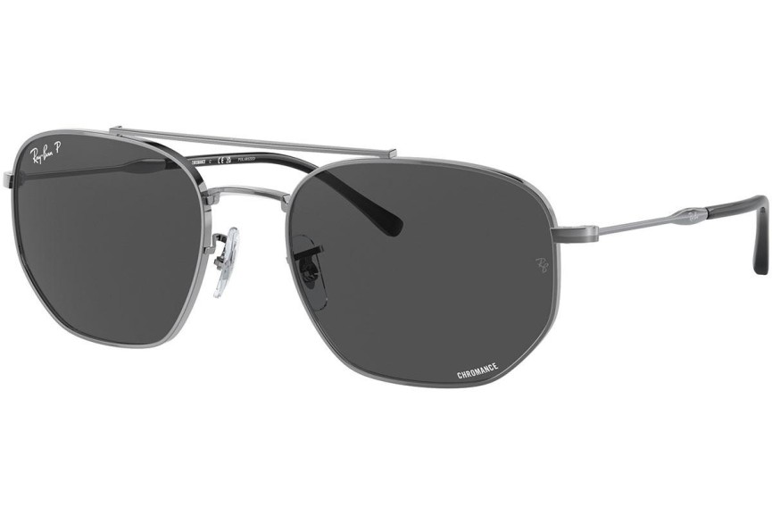 Solglasögon Ray-Ban RB3707 004/K8 Polarized Pilot Silver