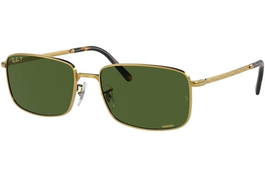 Solglasögon Ray-Ban RB3717 9196P1 Polarized Rektangulära Guld