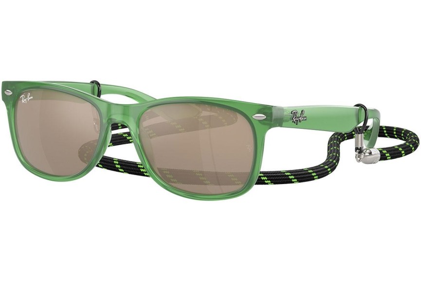 Solglasögon Ray-Ban Junior New Wayfarer Junior RJ9052S 71465A Fyrkantig Grön