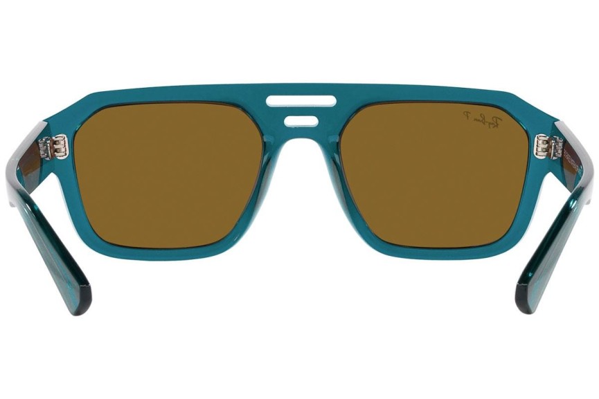 Solglasögon Ray-Ban Corrigan RB4397 668383 Polarized Flat Top Blå