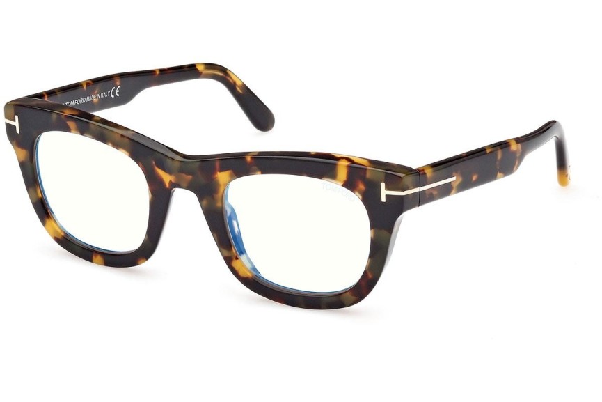 Glasögon Tom Ford FT5872-B 055 Fyrkantig Havana