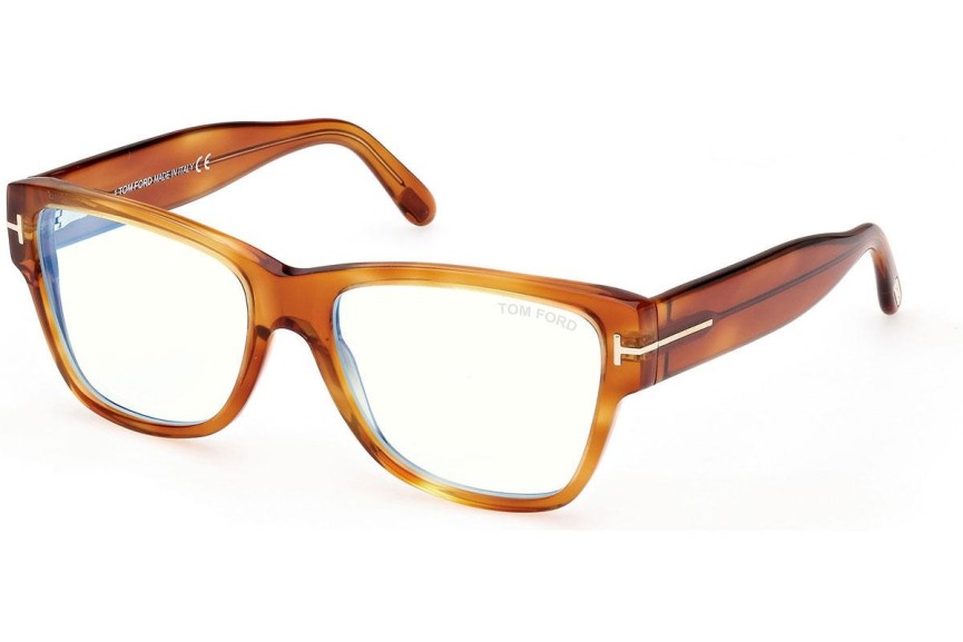 Glasögon Tom Ford FT5878-B 053 Fyrkantig Havana