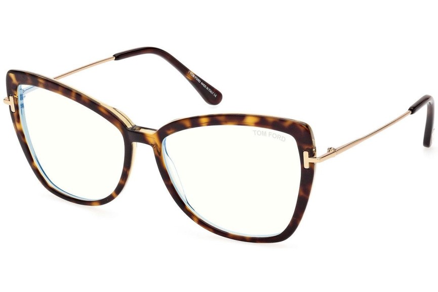 Glasögon Tom Ford FT5882-B 056 Cat Eye Havana