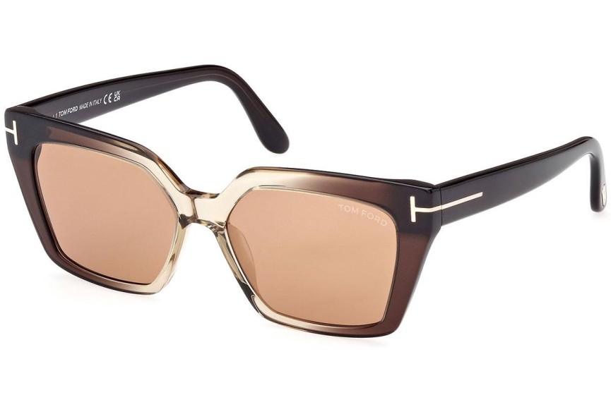 Solglasögon Tom Ford FT1030 47J Cat Eye Brun