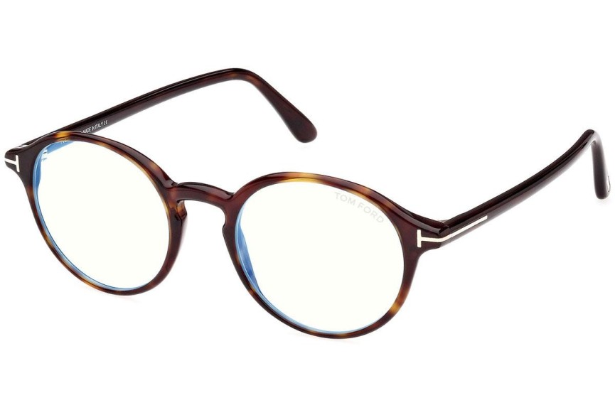 Glasögon Tom Ford FT5867-B 052 Runda Havana