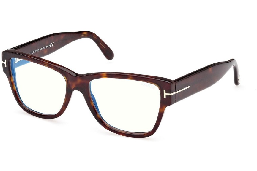 Glasögon Tom Ford FT5878-B 052 Fyrkantig Havana