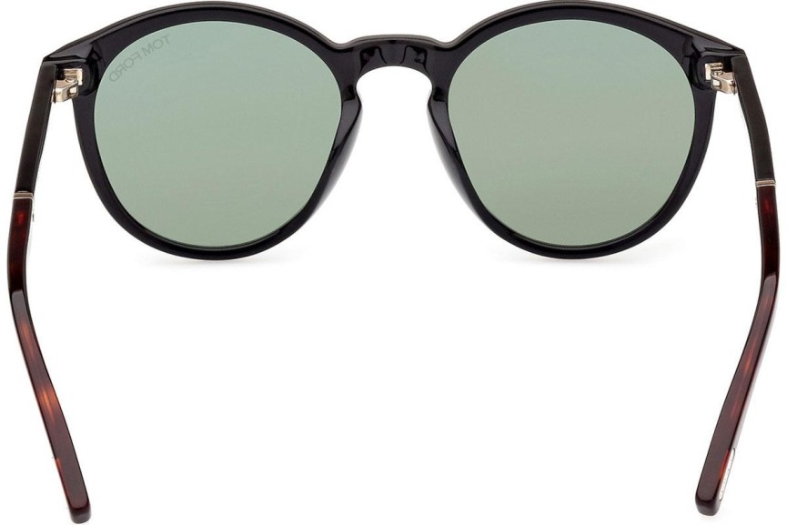 Solglasögon Tom Ford FT1021 01N Runda Svart