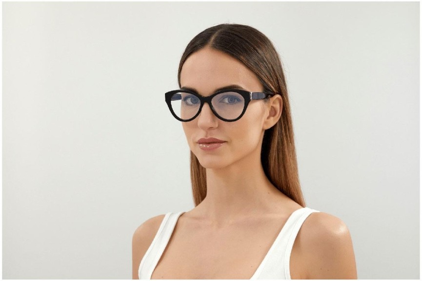 Glasögon Saint Laurent SLM96 001 Cat Eye Svart