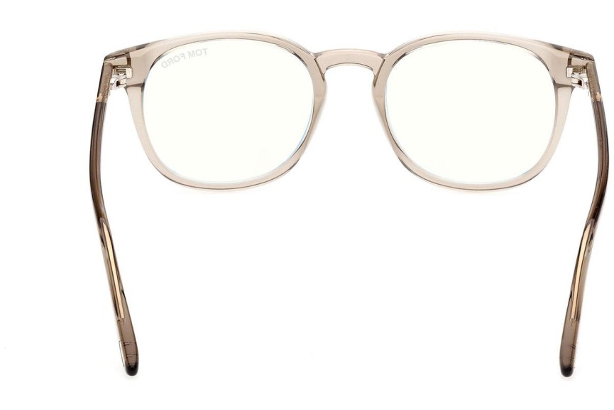 Glasögon Tom Ford FT5819-B 057 Runda Beige