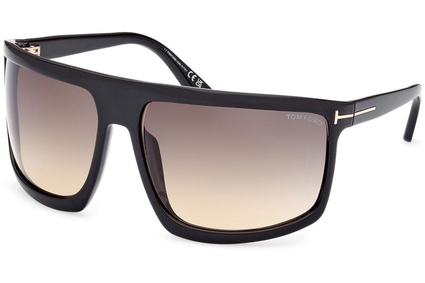 Solglasögon Tom Ford Clint 2 FT1066 01B Flat Top Svart