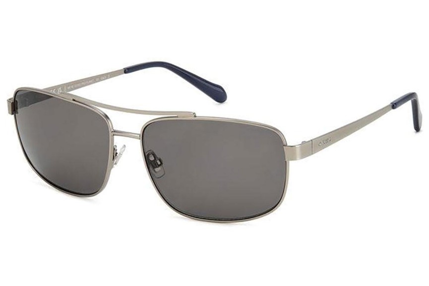 Solglasögon Fossil FOS2130/G/S R81/M9 Polarized Rektangulära Silver