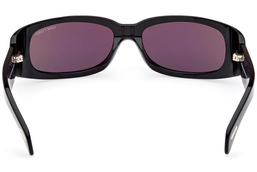 Solglasögon Tom Ford Corey FT1064 01A Rektangulära Svart