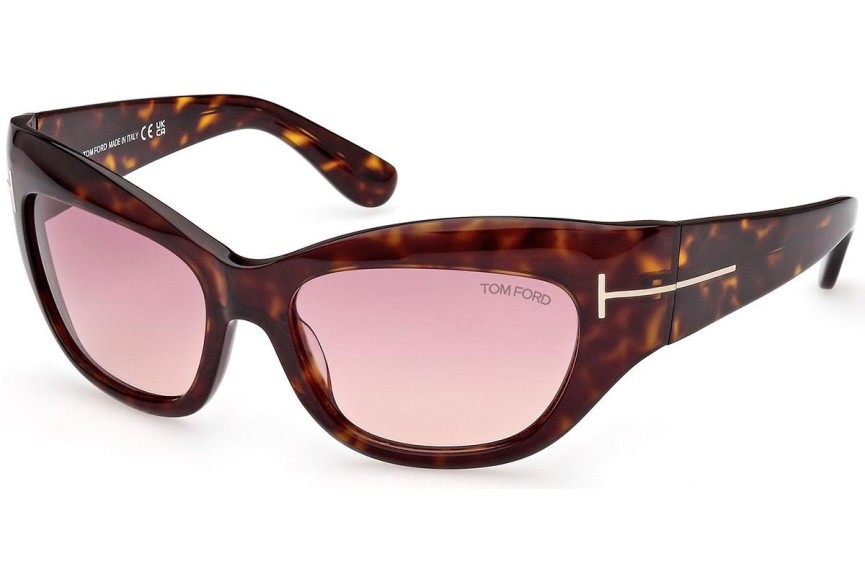 Solglasögon Tom Ford Brianna FT1065 52T Cat Eye Havana