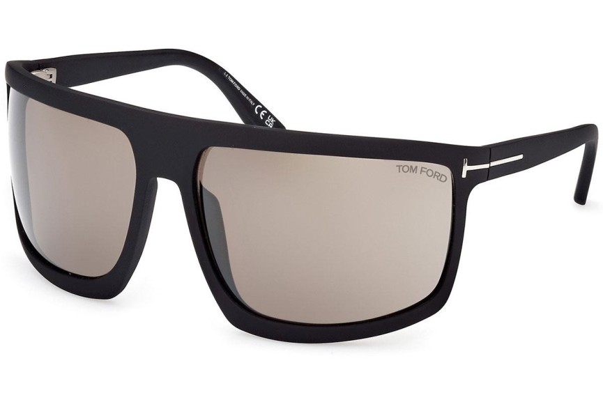 Solglasögon Tom Ford Clint 2 FT1066 02L Flat Top Svart