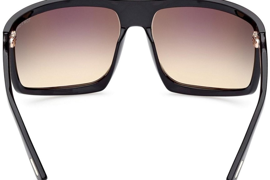 Solglasögon Tom Ford Clint 2 FT1066 01B Flat Top Svart