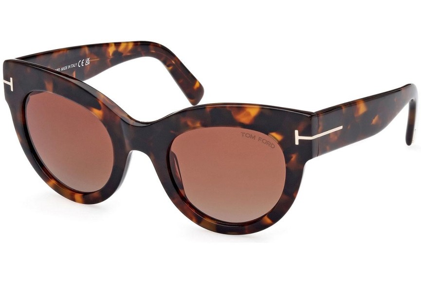 Solglasögon Tom Ford Lucilla FT1063 52T Cat Eye Havana