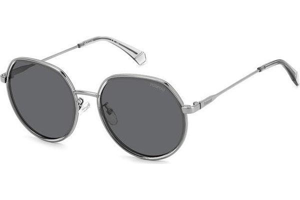 Solglasögon Polaroid PLD4160/G/S/X 6LB/M9 Polarized Oval Silver