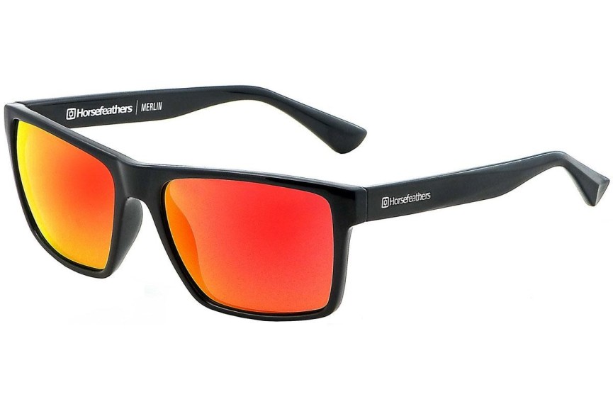 Solglasögon Horsefeathers Merlin AM044B Polarized Fyrkantig Svart