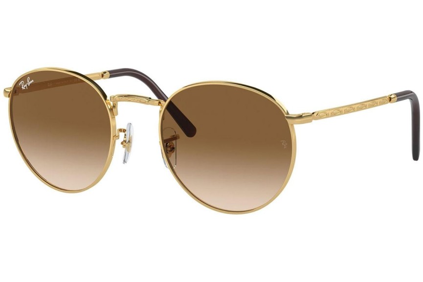 Solglasögon Ray-Ban New Round RB3637 001/51 Runda Guld