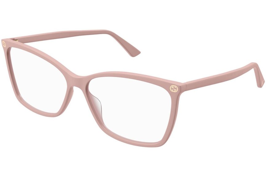 Glasögon Gucci GG0025O 011 Cat Eye Rosa