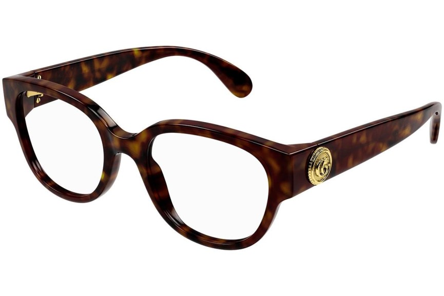 Glasögon Gucci GG1411O 005 Oval Havana