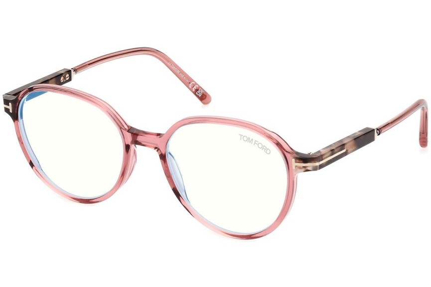 Glasögon Tom Ford FT5910-B 072 Runda Rosa