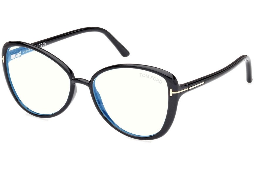 Glasögon Tom Ford FT5907-B 001 Cat Eye Svart