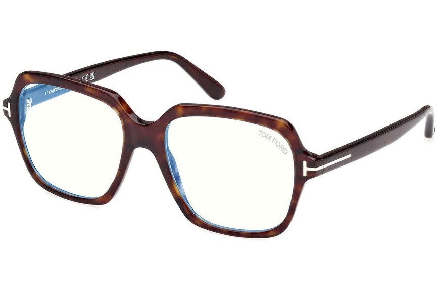 Glasögon Tom Ford FT5908-B 052 Fyrkantig Havana