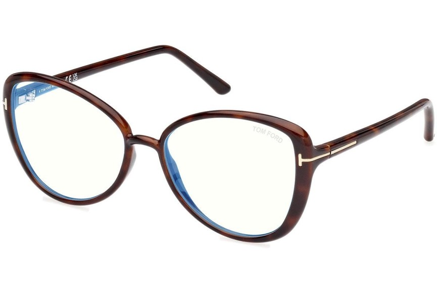 Glasögon Tom Ford FT5907-B 052 Cat Eye Havana