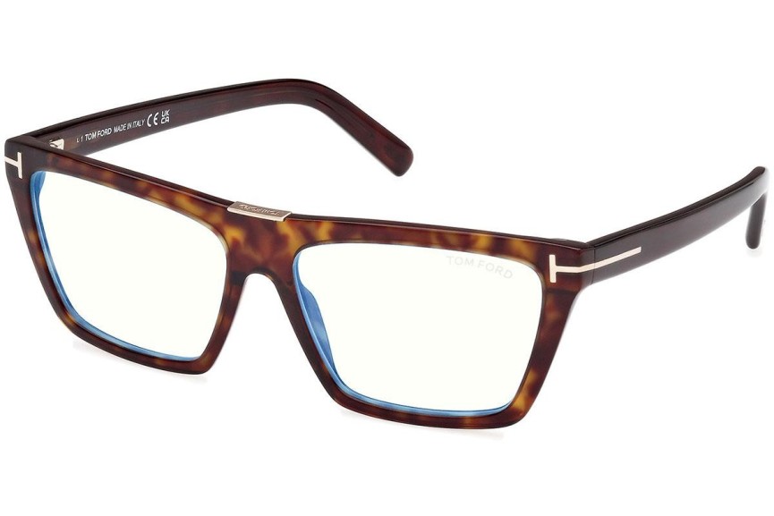 Glasögon Tom Ford FT5912-B 052 Fyrkantig Havana