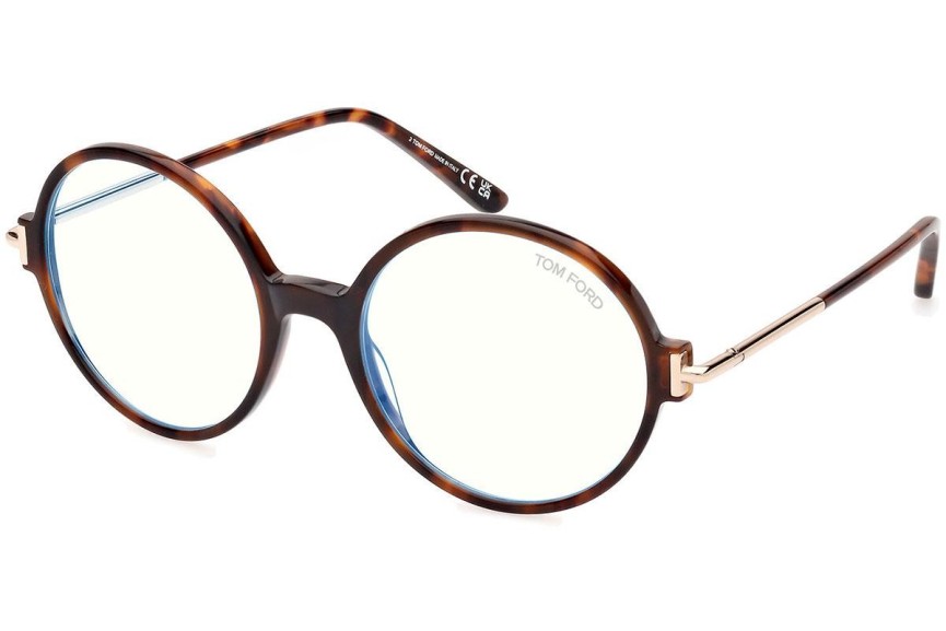 Glasögon Tom Ford FT5914-B 052 Runda Havana