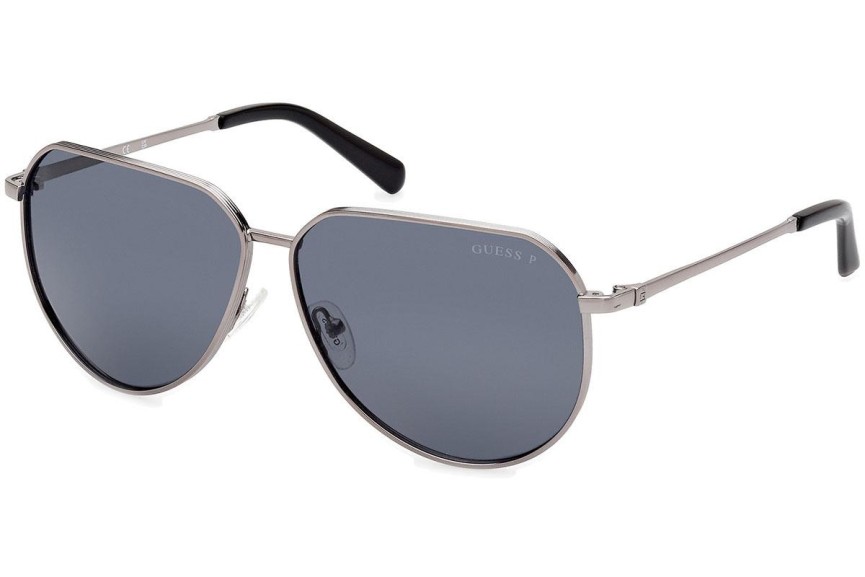 Solglasögon Guess GU00089 08D Polarized Fyrkantig Silver