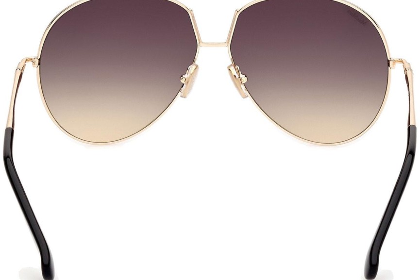 Solglasögon Max Mara Design8 MM0081 32B Runda Guld