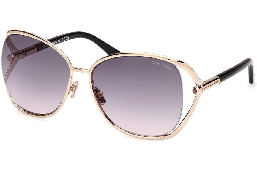 Solglasögon Tom Ford Marta FT1091 28B Runda Guld