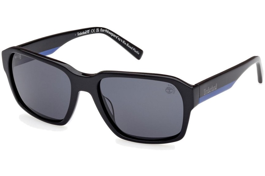 Solglasögon Timberland TB9343 01D Polarized Fyrkantig Svart