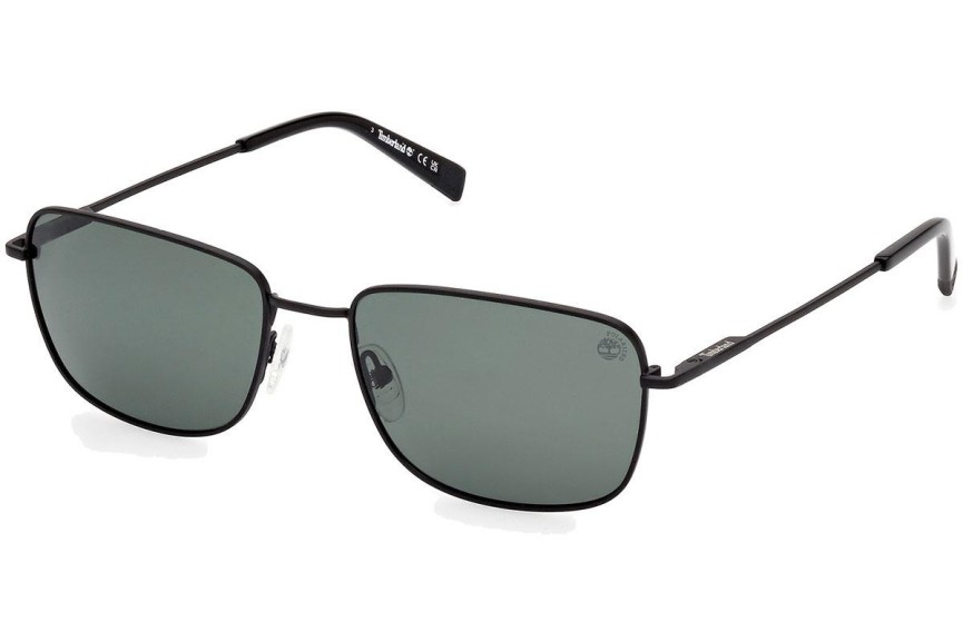 Solglasögon Timberland TB9338 02R Polarized Rektangulära Svart