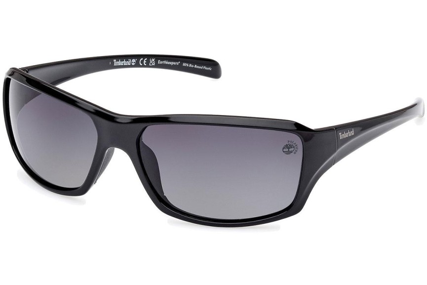 Solglasögon Timberland TB9332 01D Polarized Fyrkantig Svart