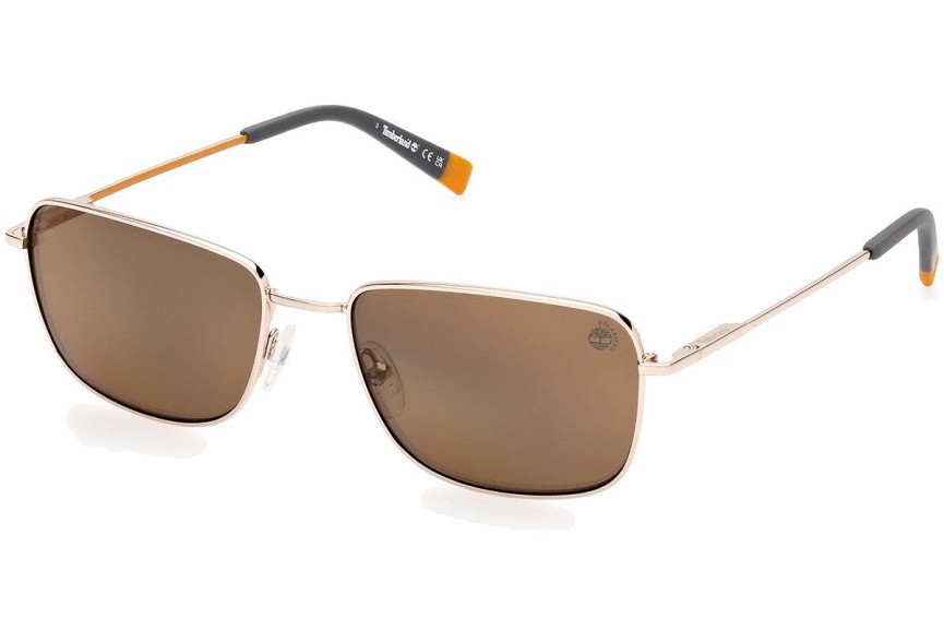 Solglasögon Timberland TB9338 32H Polarized Rektangulära Guld