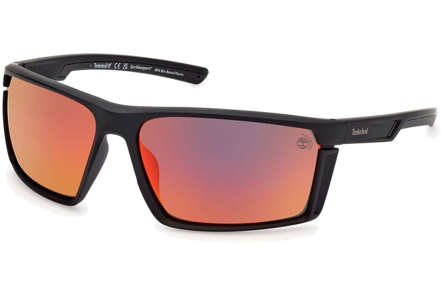 Solglasögon Timberland TB9333 02D Polarized Fyrkantig Svart