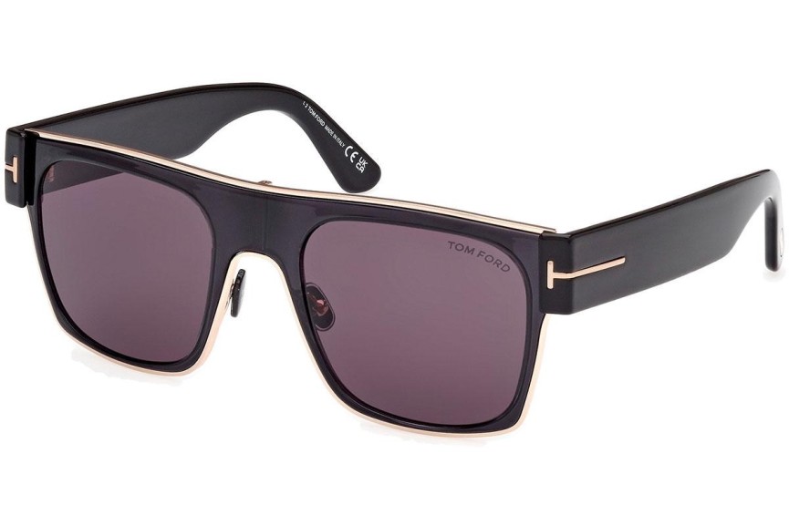 Solglasögon Tom Ford Edwin FT1073 01A Fyrkantig Svart