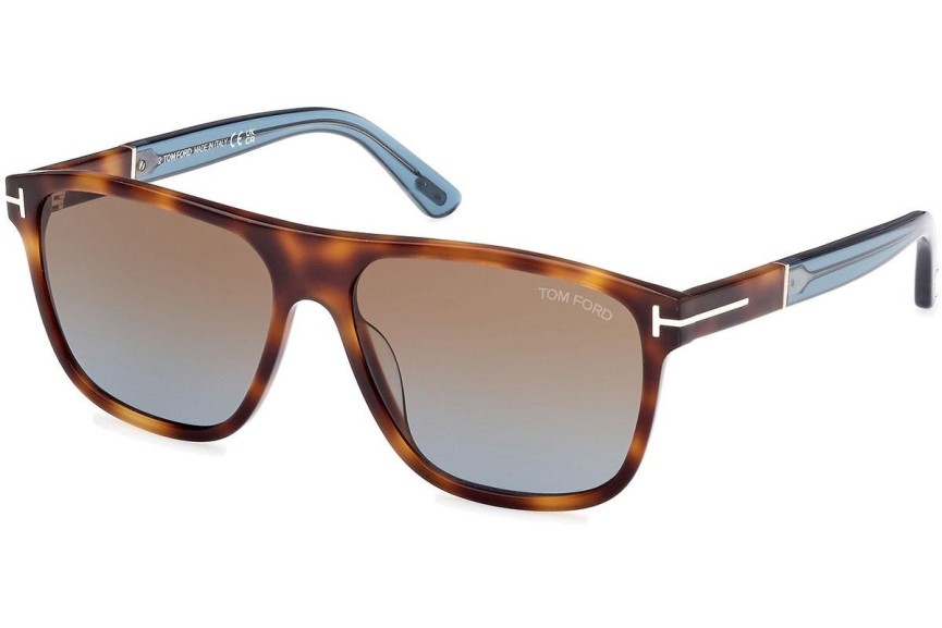 Solglasögon Tom Ford Frances FT1081 53F Fyrkantig Havana